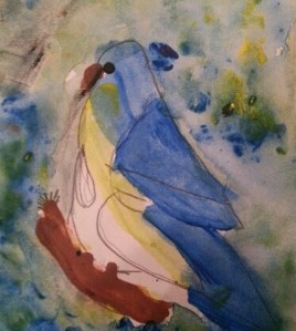 Watercolor Blue Bird